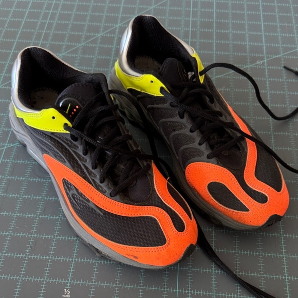 Nike Athletic Shoes - Black with Orange and Yellow Accents